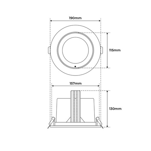 Faro LED da Incasso 44W, Nero, Foro 160MM, - PHILIPS DRIVER Faro LED da Incasso 44W, Nero, Foro 160MM, - PHILIPS DRIVER