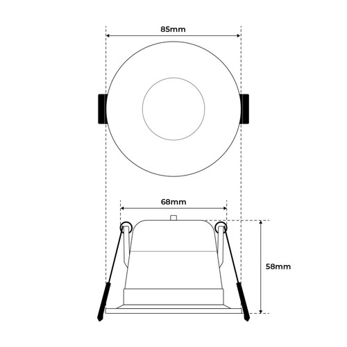 Faro LED da Incasso 8W Foro Ø75mm Bianco, IP65, CCT Bianco Variabile Faro LED da Incasso 8W Foro Ø75mm Bianco, IP65, CCT Bianco Variabile