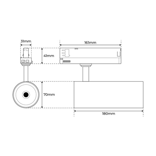 Faro LED 34W, Trifase, 38°+PAR.60°, Nero - PHILIPX DRIVER Faro LED 34W, Trifase, 38°+PAR.60°, Nero - PHILIPX DRIVER