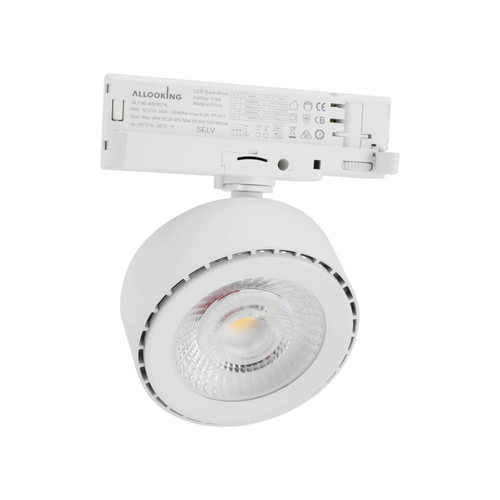 Faro LED 36W, Trifase, 60°, Bianco, 3CCT
