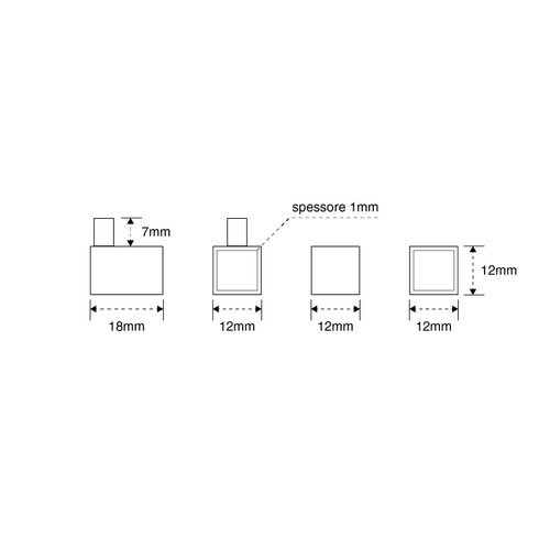 Kit Connettori foro Laterale e Tappi, per Neon FLEX 10x10 Kit Connettori foro Laterale e Tappi, per Neon FLEX 10x10