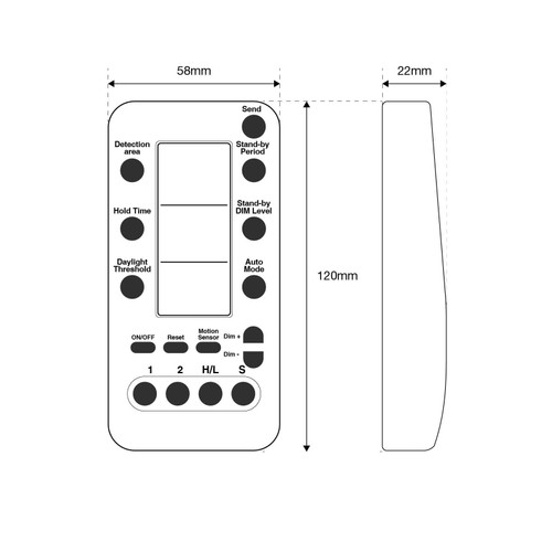 Telecomando per Sensore di Movimento e Dimmer MERRYTEK MH12 con Display Telecomando per Sensore di Movimento e Dimmer MERRYTEK MH12 con Display