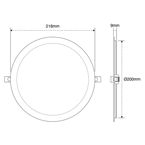 Pannello LED Rotondo 20W, 2.000lm, no Flickering, Foro Ø203-210mm, Dimmerabile Pannello LED Rotondo 20W, 2.000lm, no Flickering, Foro Ø203-210mm, Dimmerabile
