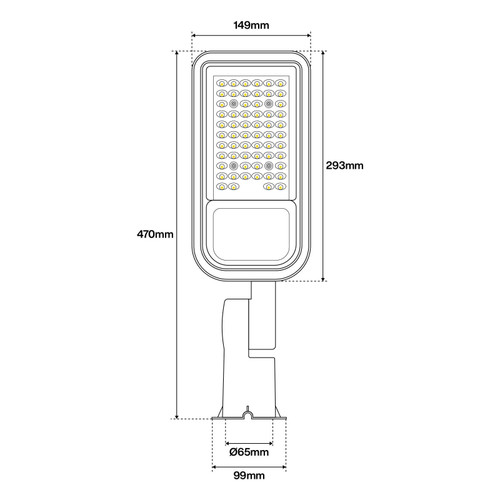 Armatura stradale 50W IP65, asimm. 70x140° - 145lm/W Armatura stradale 50W IP65, asimm. 70x140° - 145lm/W
