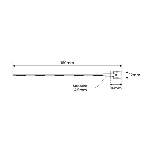 Connettore iniziale per strisce LED COB da 10mm - CF 2PZ Connettore iniziale per strisce LED COB da 10mm - CF 2PZ