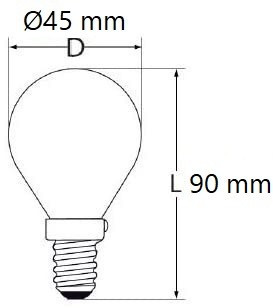 Lampada LED E14 P45 8.5W
