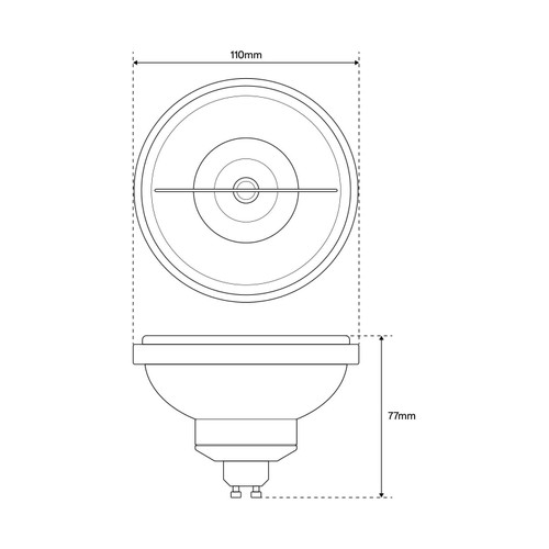 Lampada AR111 18W, Angolo 45°, 110lm/W, Bianca Lampada AR111 18W, Angolo 45°, 110lm/W, Bianca