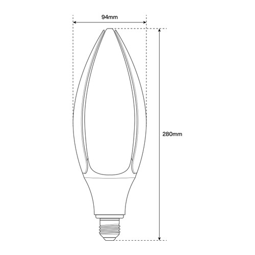 Lampada LED 50W, 125lm/W, E27 + Adattatore E40 Lampada LED 50W, 125lm/W, E27 + Adattatore E40