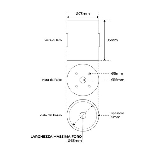 Supporto per Palo Ø60mm per Lampione Storico L01490P Supporto per Palo Ø60mm per Lampione Storico L01490P