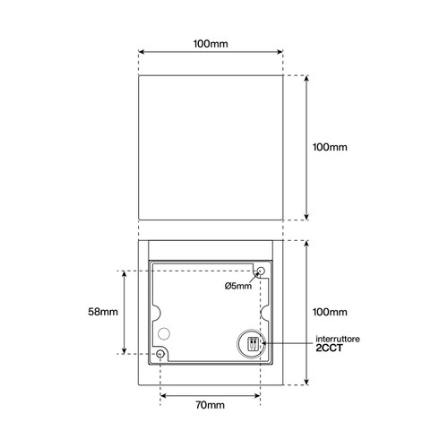 Applique LED 10W Bidirezione 100lm//W, IP65, Nero - 2CCT Applique LED 10W Bidirezione 100lm//W, IP65, Nero - 2CCT