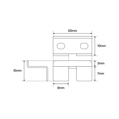 Clip di collegamento per unire portafaretti L01662P e L01663P Clip di collegamento per unire portafaretti L01662P e L01663P