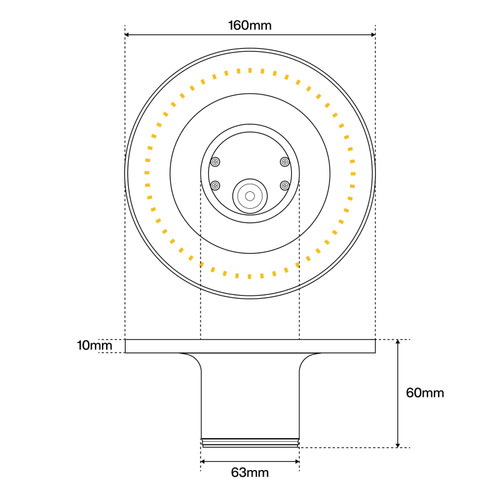 Applique LED Luce Indiretta, 12W, Tonda, Bianca Applique LED Luce Indiretta, 12W, Tonda, Bianca