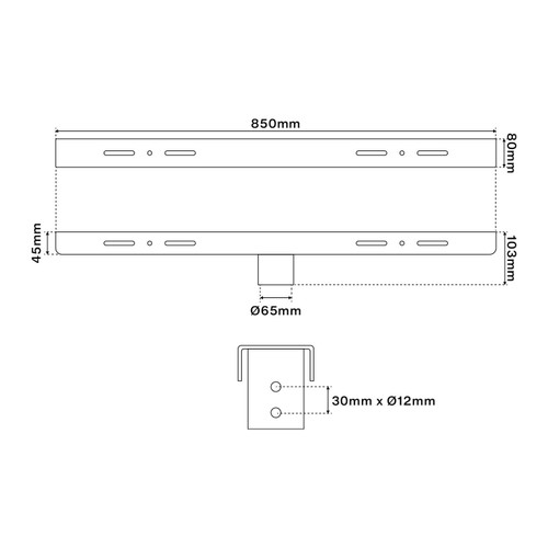 Supporto Doppio Testa-Palo per Fari LED Supporto Doppio Testa-Palo per Fari LED