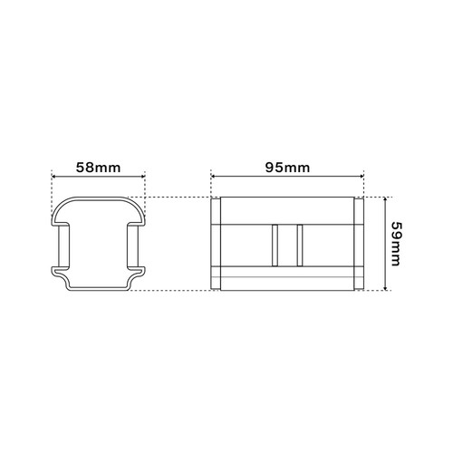 Connettore Lineare Per Plafoniere L02141P e L02142P Connettore Lineare Per Plafoniere L02141P e L02142P