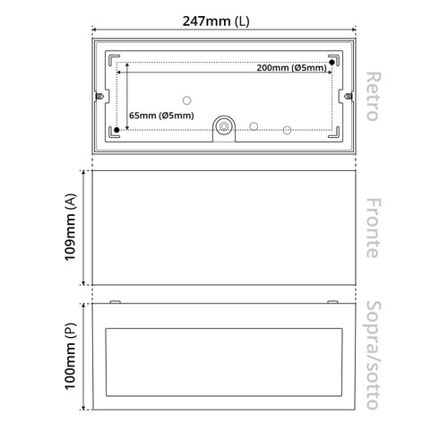 Applique Band Design - E27 Grigio Applique Band Design - E27 Grigio