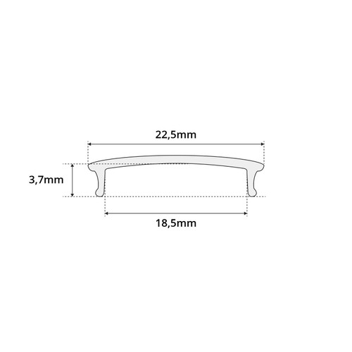 Cover Satinata 1m e 2m per Profilo Slim e Incasso - DOPPIA Striscia Cover Satinata 1m e 2m per Profilo Slim e Incasso - DOPPIA Striscia