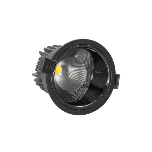 Faro da Incasso 12W Foro Ø75mm Nero IP40 CCT BRIDGELUX LED 3 Parabole