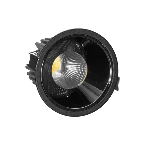 Faro da Incasso 18W Foro Ø90mm Nero IP40 CCT BRIDGELUX LED 3 Parabole