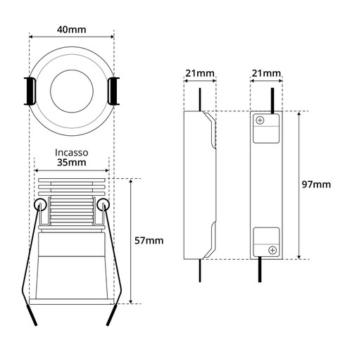 Faretto LED da Incasso 5W Foro Ø37mm Bianco Variabile, CCT, CRI92, UGR11 - Perlato Faretto LED da Incasso 5W Foro Ø37mm Bianco Variabile, CCT, CRI92, UGR11 - Perlato