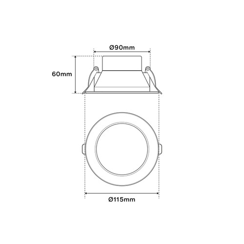 Faro da incasso 8W, Foro Ø90mm - XXXXXXXXmm Bianco da 680lm Faro da incasso 8W, Foro Ø90mm - XXXXXXXXmm Bianco da 680lm