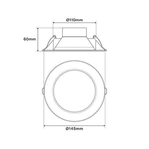 Faro da incasso 13W, Foro Ø110mm - XXXXX Bianco da 1.105lm Faro da incasso 13W, Foro Ø110mm - XXXXX Bianco da 1.105lm