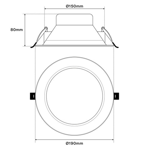 Faro da incasso 18W, Foro Ø150mm - XXXXX Bianco da 1.530lm Faro da incasso 18W, Foro Ø150mm - XXXXX Bianco da 1.530lm
