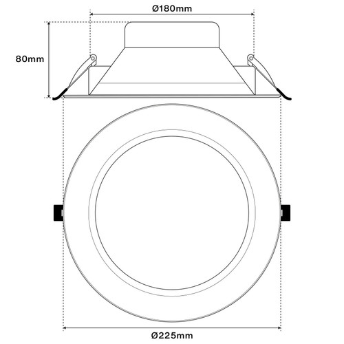 Faro da incasso 24W, Foro Ø150mm - XXXXX Bianco da 2.040lm Faro da incasso 24W, Foro Ø150mm - XXXXX Bianco da 2.040lm