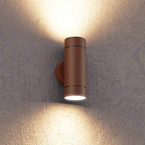 Applique Cilindrica Bidirezionale, IP65, 2xGU10, Corten