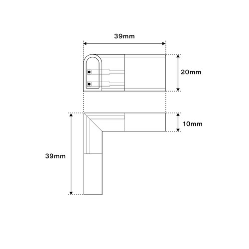 Connettore di Tipo "L" per Strisce LED NEON FLEX 220V - KIT 2 PZ Connettore di Tipo "L" per Strisce LED NEON FLEX 220V - KIT 2 PZ