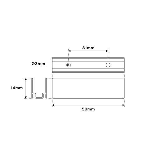 Clips di Fissaggio da 5 cm per Strisce LED NEON FLEX 220V - KIT 5PZ Clips di Fissaggio da 5 cm per Strisce LED NEON FLEX 220V - KIT 5PZ