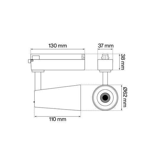Faro LED 15W Monofase CRI92 CCT Bianco Variabile 38° Bridgelux LED Faro LED 15W Monofase CRI92 CCT Bianco Variabile 38° Bridgelux LED