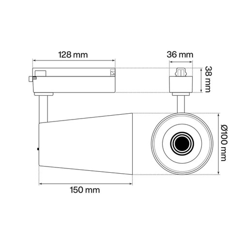 Faro LED 40W Monofase Rosa CRI92 Bianco Variabile 38° - Bridgelux LED Faro LED 40W Monofase Rosa CRI92 Bianco Variabile 38° - Bridgelux LED