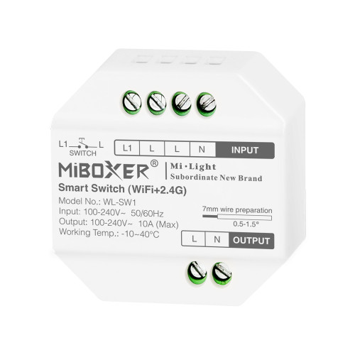 Modulo SMART per interruttori e prese, WiFi+telecomando, APP/Alexa/Google