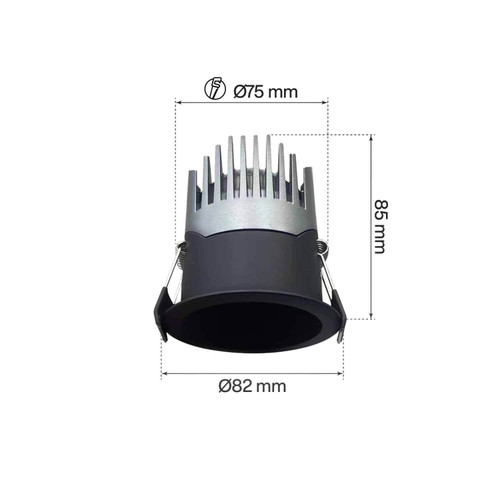Faretto LED da Incasso 15W Foro Ø75mm, CRI92, UGR19, IP65, CLASSE II Faretto LED da Incasso 15W Foro Ø75mm, CRI92, UGR19, IP65, CLASSE II