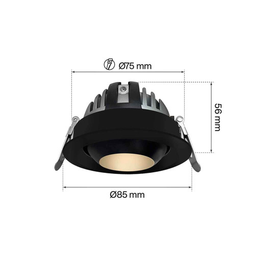 Faro LED da Incasso 12W, Foro Ø75mm, CCT, PHILIPS Certadrive, CLASSE II Faro LED da Incasso 12W, Foro Ø75mm, CCT, PHILIPS Certadrive, CLASSE II