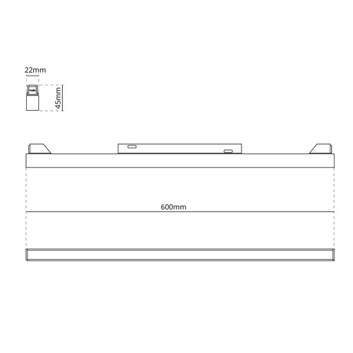 Faro LED Lineare 30W Magnetico 60cm, CRI92, 120°, Bianco 48V Faro LED Lineare 30W Magnetico 60cm, CRI92, 120°, Bianco 48V