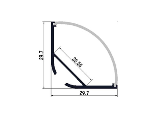 Profilo Angolare per Doppia striscia LED 1m e 2m Profilo Angolare per Doppia striscia LED 1m e 2m