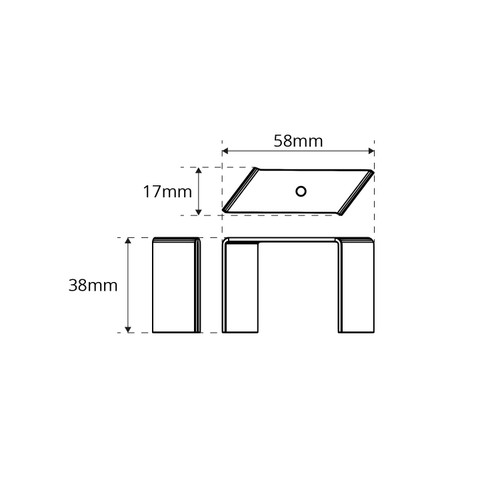 Kit Fissaggio Binario Trifase da Incasso - 2 PZ