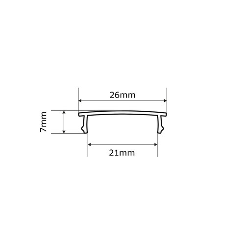 Cover Nera per Binario Magnetico, 1m Cover Nera per Binario Magnetico, 1m