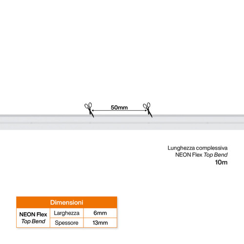 Neon Flex LED 06x13 10W/m, 10m, IP67, 24Vdc, LUMILEDS Chip LED