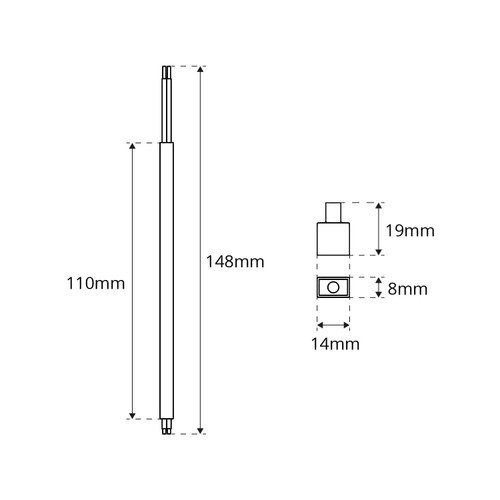 Kit 4 PZ Connettori Alimentazione + Tappi per LED NEON FLEX 06x13 Kit 4 PZ Connettori Alimentazione + Tappi per LED NEON FLEX 06x13