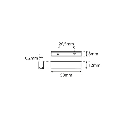 Clips Fissaggio per Neon Flex 06x13 - Conf. 5PZ Clips Fissaggio per Neon Flex 06x13 - Conf. 5PZ