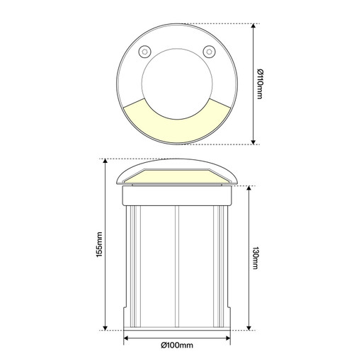 Faretto Carrabile Monodirezione MR16 IP67, Acciaio INOX, 12/24V Faretto Carrabile Monodirezione MR16 IP67, Acciaio INOX, 12/24V
