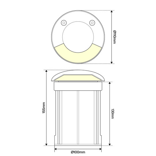 Faretto Carrabile Monodirezione MR16 IP67, Acciaio INOX, 12/24V, Nero Faretto Carrabile Monodirezione MR16 IP67, Acciaio INOX, 12/24V, Nero
