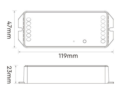Ricevitore Controller RGB/RGBW/RGB+CCT 12/24V - Smart, 20A, Sinc. Aut. Ricevitore Controller RGB/RGBW/RGB+CCT 12/24V - Smart, 20A, Sinc. Aut.