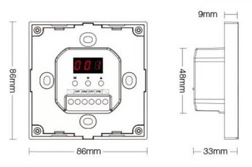 Pannello Touch da parete RGB/RGB/RGB+CCT per controller DALI (DT8) Pannello Touch da parete RGB/RGB/RGB+CCT per controller DALI (DT8)
