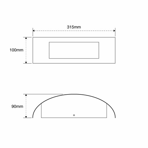 Applique Nera da Parete E27, IP54 da Esterno - Serie ARC Applique Nera da Parete E27, IP54 da Esterno - Serie ARC