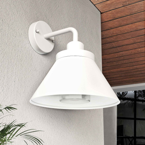 Applique E27 Bianca, IP54 per Esterni - Serie FOCUS