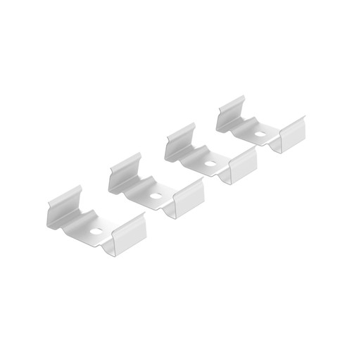 Clips di Fissaggio per Profilo Doppia Striscia (conf. 4pz) Clips di Fissaggio per Profilo Doppia Striscia (conf. 4pz)