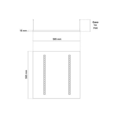 Pannello LED a Sospensione 60x60 40W, IP40, CRI92, UGR13, No Flick, PHILIPS CertaDrive Pannello LED a Sospensione 60x60 40W, IP40, CRI92, UGR13, No Flick, PHILIPS CertaDrive